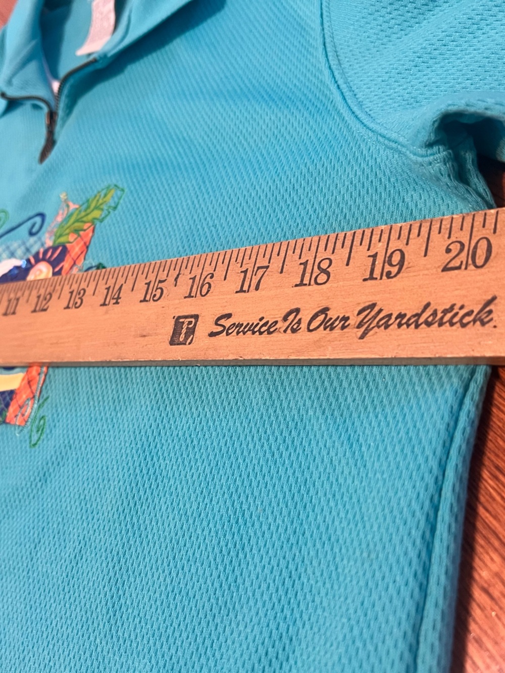 Koret Francesca Teal Summer Theme Top Sz M NWT - Picture 6 of 6